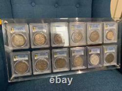 12 Grids Desktop Acrylic Display Case Protective Frame for ANACS/NGC/PCGS Holder