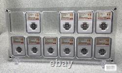 12 Grids Desktop Acrylic Display Case Protective Frame for ANACS/NGC/PCGS Holder