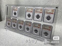 12 Grids Desktop Acrylic Display Case Protective Frame for ANACS/NGC/PCGS Holder