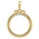 14k Yellow Gold 1982-now Us $5 Commemorative Prong Set Circle Top Coin Bezel