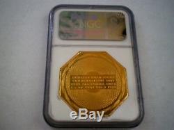 1852 Humbert Commemorative $50 Dollars Octagon Gem Pf 2.5 Oz. 999 Pure Gold Coin