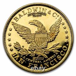 1857/0 $10 49er Horseman. 906 Fine Cal Gold PCGS with Nuggets