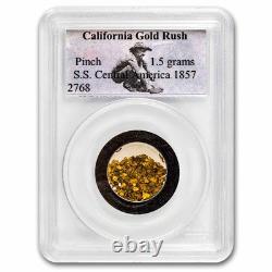 1857/0 $10 49er Horseman. 906 Fine Cal Gold PCGS with Nuggets