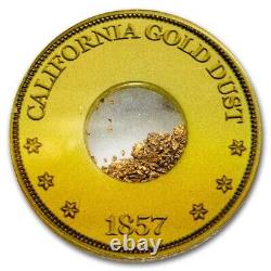 1857 S. S. Central America Double Pinch Gold Nuggets PCGS in Box