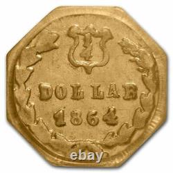1864 Liberty Octagonal 25 Cent Gold MS-63 PCGS (BG-735) SKU#259344