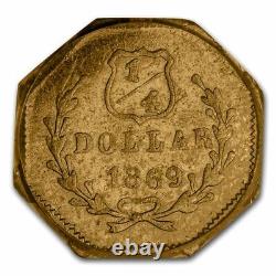1869 Liberty Octagonal 25 Cent Gold MS-64 PCGS (BG-751) SKU#259069