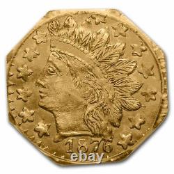 1876 Liberty Octagonal 25 Cent Gold MS-64 PCGS (BG-799) SKU#259072