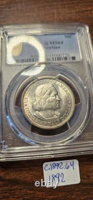 1892 Columbian Exposition Commemorative Silver Half Dollar PCGS MS64 Gold Shield