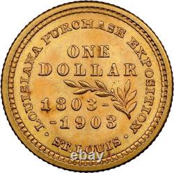 1903 G$1 Jefferson Louisiana Purchase MS67 Classic Gold Commemorative