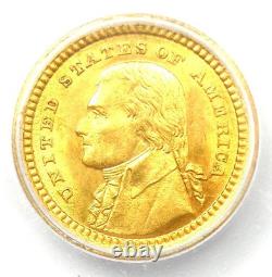1903 Jefferson Louisiana Gold Dollar G$1 Coin Certified ICG MS65 (Gem BU)