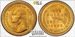 1903 Jefferson Louisiana Gold Dollar G$1. PCGS MS68 Top Pop 3/0. $50,000 Value