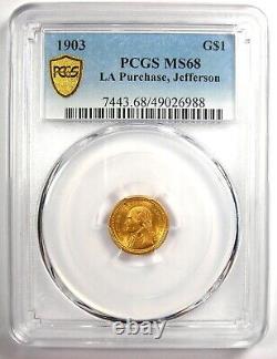 1903 Jefferson Louisiana Gold Dollar G$1. PCGS MS68 Top Pop 3/0. $50,000 Value