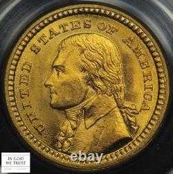1903 Jefferson Louisiana Purchase Commemorative Gold Dollar OGH PCGS MS 64 CAC