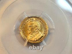 1903 LOUISIANA PURCHASE McKINLEY GOLD DOLLAR PCGS MS63 CHOICE LUSTROUS COIN