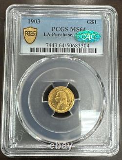 1903 MS64 Gold Commemorative Dollar LA Purchase PCGS, CAC