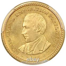 1905 G$1 Lewis and Clark PCGS MS62 Classic Gold Commemorative