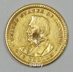 1905 Lewis & Clark Exposition $1 Gold Commem ALMOST UNCIRCULATED Mount Removed