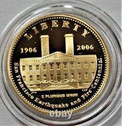 1906-2006 Liberty San Francisco Earthquake And Fire Commemorative Gold Coin