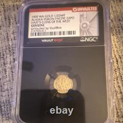 1909 WA Gold 1/2 DWT Alaska-Yukon-Pacific Expo Hart's Coins of the West NGC