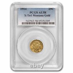 1914 Indian Round Half Dollar Montana Gold AU-58 PCGS SKU#256661