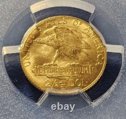 1915-S $2 1/2 Panama Pacific Gold $2.5 Pan Pac PCGS MS67! Gold Shield. EB