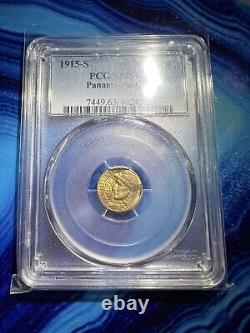 1915 S Gold Panama-pacific Exposition $1 Commemorative Pcgs Ms 63