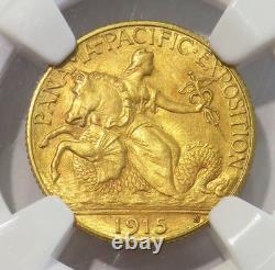 1915 S Gold Us Panama-pacific Exposition Commemorative $2.50 Coin Ngc Ms 65 1915 S Gold Us Panama-pacific Exposition Commemorative $2.50 Coin Ngc Ms 65