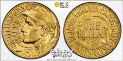 1915-S PCGS MS64 Panama-Pacific Gold Commemorative Dollar, U. S. G$1 Coin