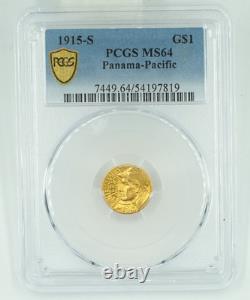 1915-S PCGS MS64 Panama Pacific Gold Dollar