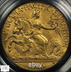 1915 S Pan-Pac Commemorative Gold Quarter Eagle $2.50 OGH PCGS MS 62 GOLD CAC