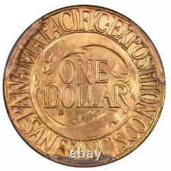1915-S Panama-Pacific Gold Dollar PCGS MS64 Mint State Commemorative Gem