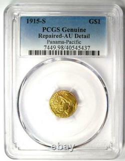 1915-S Panama Pacific Gold Dollar Pan-Pac G$1 Coin Certified PCGS AU Details