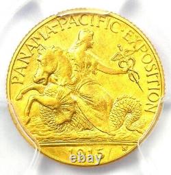 1915-S Panama Pacific Gold Quarter Eagle $2.50 PCGS Uncirculated Detail UNC MS