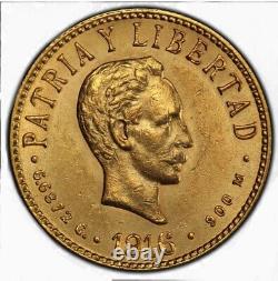 1916 4 Peso Gold Coin PCGS MS62 Gold Shield