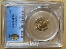 1916 Commemorative Gold $1 McKinley Memorial PCGS MS64 BLAZER