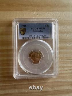 1916 Commemorative Gold $1 McKinley Memorial PCGS MS64 Gold Shield