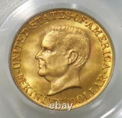 1916 GOLD McKINLEY $1 DOLLAR COMMEMORATIVE COIN PCGS MINT STATE 65