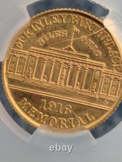 1916 G$1 McKinley Gold Commemorative MS63 CAC (Better Than PCGS)
