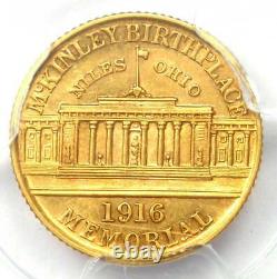1916 McKinley Commemorative Gold Dollar Coin G$1 Certified PCGS AU55