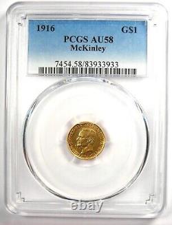 1916 McKinley Commemorative Gold Dollar Coin G$1 Certified PCGS AU58