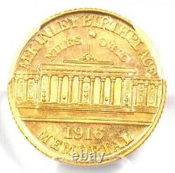 1916 McKinley Commemorative Gold Dollar Coin G$1 PCGS Uncirculated Detail UNC