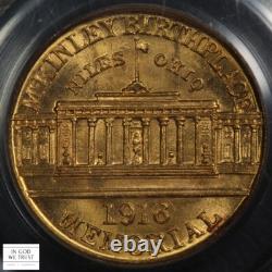 1916 McKinley Commemorative One Dollar Gold G$1 OGH Old Green Holder PCGS MS 62