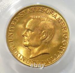 1917 GOLD US McKINLEY $1 DOLLAR COMMEMORATIVE COIN PCGS MINT STATE 66