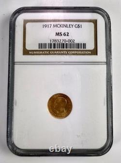 1917 McKinley $1 Gold U. S. Commemorative Coin NGC MS 62