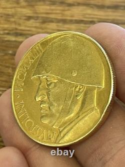 1922 1923 Italy 100 LIRE Gold Coin MUSSOLINI Commemorative 1oz. + SUPER RARE