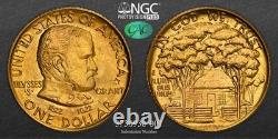 1922 G$1 Grant Star NGC MS67 CAC withPhotoVision Classic Gold Commemorative