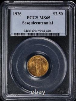 1926 Sesqui Commemorative Gold $2.50 PCGS MS65 Superb Eye Appeal