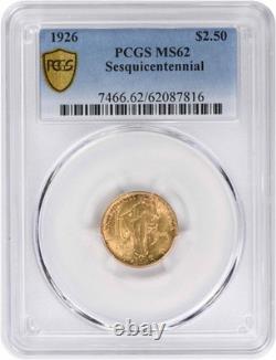 1926 Sesquicentennial $2.50 Gold MS62 PCGS