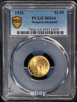 1926 Sesquicentennial Commemorative Gold $2.50 PCGS MS64 Superb Eye Appeal