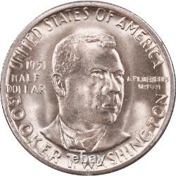 1946-D Booker T Washington (BTW) Commem Half Rattler PCGS MS65 Gold CAC